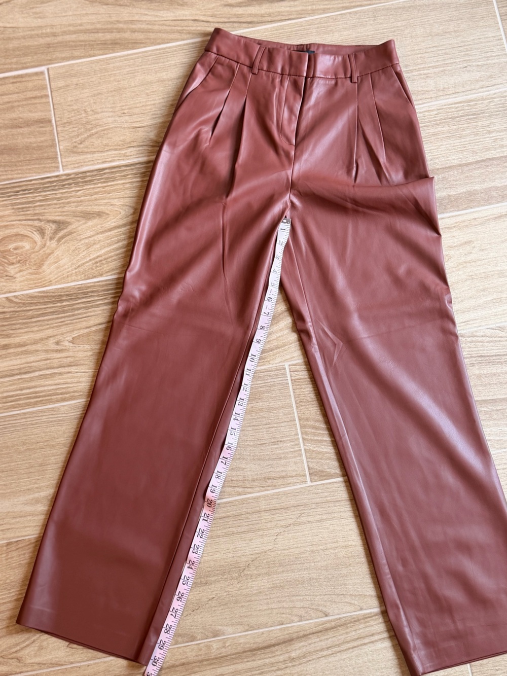 House of Harlow 1960 Faux Leather Skinny Pants in Rust Brown